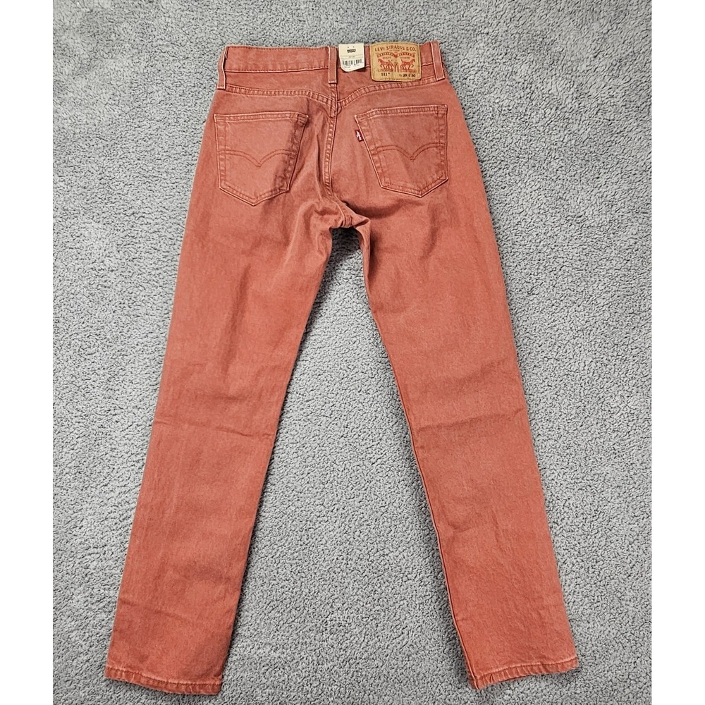Levi's 511 Slim Fit Jeans Men's Fits 26x29 (Tag 29x30) Salmon Pink Stretch NWT